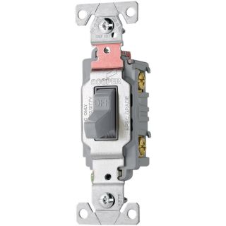 Cooper Wiring Devices 20 Amp Gray Double Pole Light Switch