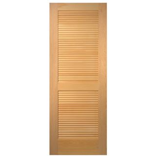 ReliaBilt 32 in x 80 in Louvered Pine Solid Core Non Bored Interior Slab Door