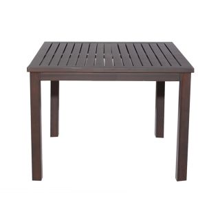allen + roth Gatewood Brown Square Patio Dining Table