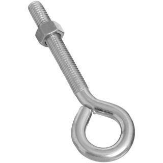 Stanley National Hardware 1/2 in   13 x 6 in Zinc Plated Stainless Steel Plain Eye Bolts with Hex Nuts