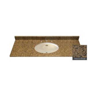 Jackson Stoneworks Premium 49 in W x 22.5 in D Tropic Brown Granite Undermount Single Sink Bathroom Vanity Top