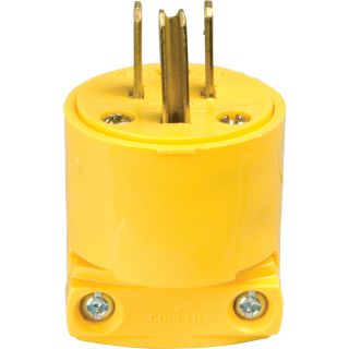 Cooper Wiring Devices 15 Amp 125 Volt Yellow 3 Wire Grounding Plug