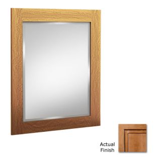 KraftMaid 30 in H x 24 in W Ginger Sable Glaze Rectangular Bathroom Mirror