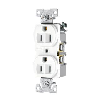 Cooper Wiring Devices 10 Pack 15 Amp White Duplex Electrical Outlet