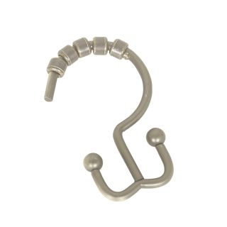 allen + roth 12 Pack Brushed Nickel Double Shower Hooks