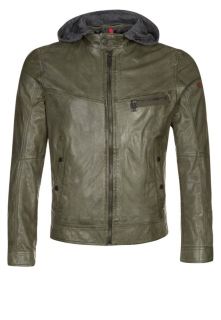 Strellson Sportswear   DALE   Leather jacket   oliv