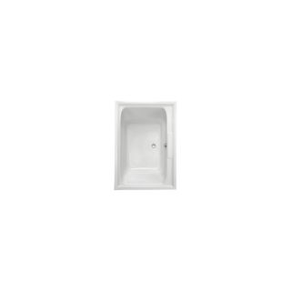 American Standard Town Square 59.5 in L x 41.625 in W x 23 in H White Acrylic Rectangular Drop In Bathtub with Back Center Drain