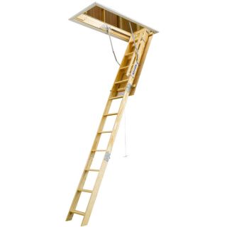 Werner 10 ft Wood 250 lb Attic Ladder