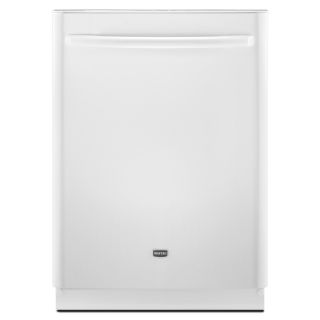 Maytag 24 in 50 Decibel Built In Dishwasher with Hard Food Disposer and Stainless Steel Tub (White) ENERGY STAR