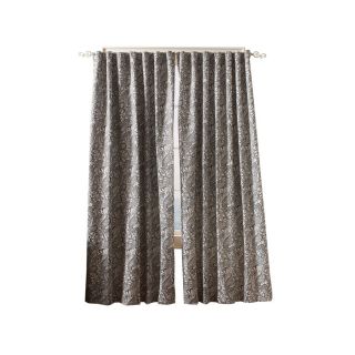 Simply Classic Mira Paisley 84 in L Onyx Back Tab Curtain Panel