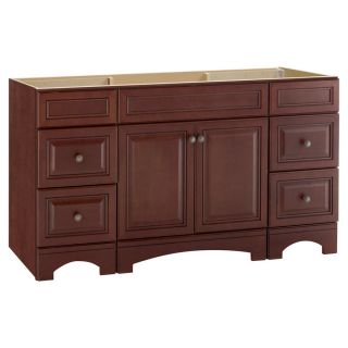 Style Selections Arnetta 60 in W x 21 in D Java Traditional Bathroom Vanity