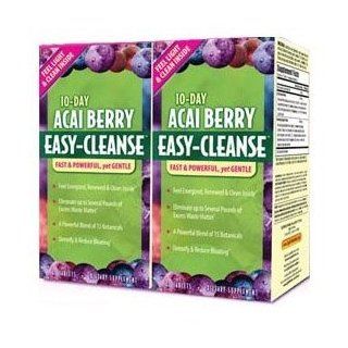 ACAI BERRY Easy Cleanse Formula   Detoxify & Reduce Bloating   40 Tablets (Pack of 2) Health & Personal Care