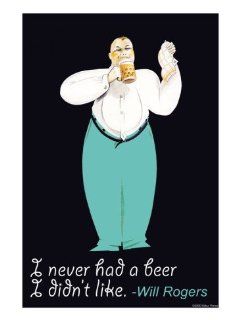 I Never Had a Beer I Didn't Like Wall Decal 24 x 32 in (Without border 19.5 x 29.5 in)   Wall Decor Stickers  