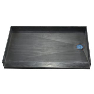 Tile Ready 60 in L x 38 in W Made for Tile Fiberglass/Plastic Composite Shower Base (Drain Included)