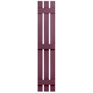 Severe Weather 2 Pack Bordeaux Board and Batten Vinyl Exterior Shutters (Common 81 in x 12 in; Actual 81 in x 12.38 in)