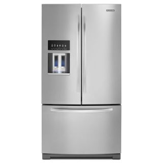 KitchenAid 28.6 cu ft French Door Refrigerator with Single Ice Maker (Monochromatic Stainless Steel) ENERGY STAR