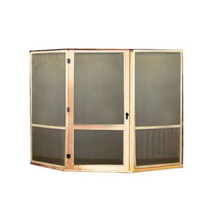 Heartland Brown Cedar Screen Kit with Door for 12 ft x 16 ft Oval Wood Gazebo