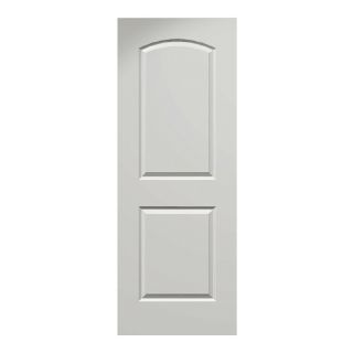 ReliaBilt 2 Panel Round Top Hollow Core Smooth Molded Composite Right Hand Interior Single Prehung Door (Common 80 in x 32 in; Actual 81.75 in x 33.75 in)