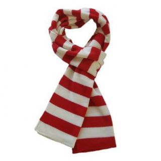 Premium Soft Knit Striped Scarf   Different Colors Available, Red & White