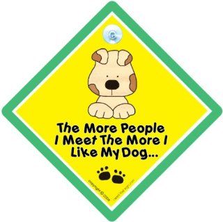 The more people I meet the more I like my dog   funny decal/sticker 8x2 Automotive