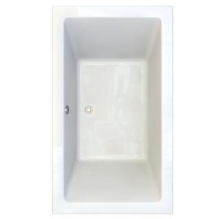 American Standard Studio 72 in L x 42 in W x 22.5 in H White Acrylic Rectangular Drop In Bathtub with Reversible Drain