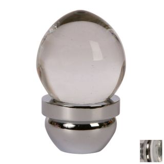 Lews Hardware 1 in Polished Chrome Acorn Glass Series Globe Cabinet Knob