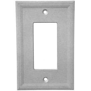 Somerset Collection Somerset 1 1 Gang Gray Decorator Single Receptacle Cast Stone Wall Plate