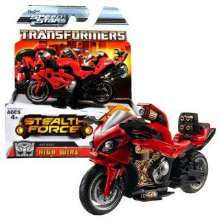 Hasbro Year 2010 Transformers Speed Stars Stealth Force Series 4 Inch Long Vehicle with Hidden Weapon Set   Autobot Motorcycle HIGH WIRE (*Please Note that Vehicle Does Not Convert to Robot) Toys & Games