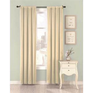 Ultimate Luxury Silk Allure 84 in L Solid Pearl Rod Pocket Curtain Panel