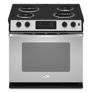 Whirlpool 30 in 4.5 cu ft Self Cleaning Drop In Electric Range (Stainless Steel)