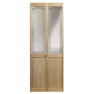 Pinecroft 36 in x 6 ft 8 1/2 in Mirror Over Panel Bifold Door