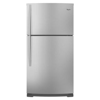 Whirlpool 21.08 cu ft Top Freezer Refrigerator (Monochromatic Stainless Steel) ENERGY STAR