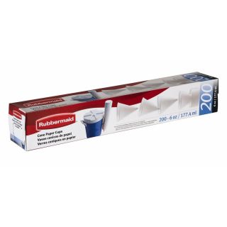 Rubbermaid 200 Pack White Paper Cups