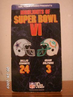 NFL Highlights of Super Bowl  6 Dallas Cowboys vs. Miami Dolphins [VHS] Cowboys, Dolphins Movies & TV