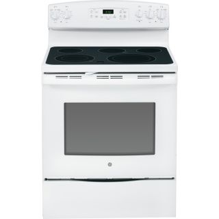 GE Smooth Surface Freestanding 5 Element 5.3 cu ft Self Cleaning Electric Range (White) (Common 30 in; Actual 29.875 in)