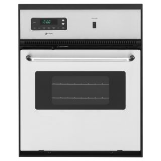 Maytag Self Cleaning Single Electric Wall Oven (Stainless Steel) (Common 24 in; Actual 23.875 in)