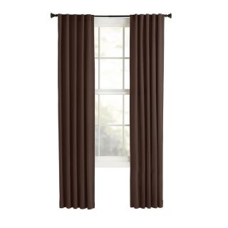 Style Selections Bernard 63 in L Solid Dark Brown Back Tab Curtain Panel