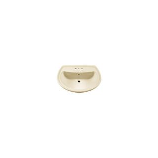 American Standard Cadet 25.25 in L x 21.5 in W Linen Vitreous China Oval Pedestal Sink Top