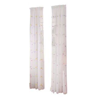 Style Selections Streamers 84 in L Kids Multi Rod Pocket Window Sheer Curtain