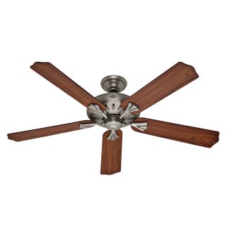 Hunter The Royal Oak 60 in Antique Pewter Downrod or Flush Mount Ceiling Fan with Remote ENERGY STAR