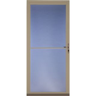 Pella Tan Full View Tempered Glass Storm Door (Common 81 in x 36 in; Actual 80.78 in x 37 in)