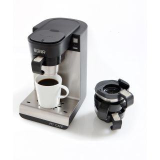 BUNN Stainless Steel and Black Single Serve Coffee Maker