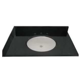 allen + roth 37 in W x 22 in D Black Absolute Granite Undermount Single Sink Bathroom Vanity Top