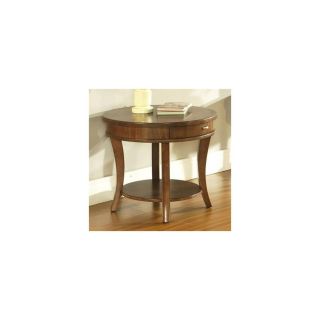 Somerton Home Furnishings Gatsby Medium Brown Walnut Oval End Table