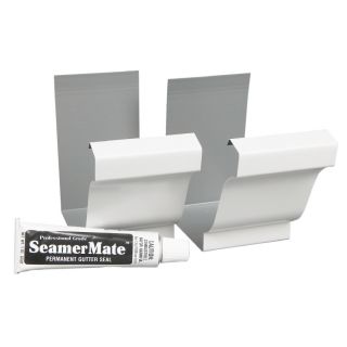 Amerimax 5.02 in White Metal 2 Pack 5 in K White Aluminum Seamers with Seamermate