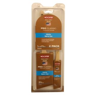 Wooster 2 Pack Angle Sash Synthetic Paint Brush Set (Common 2.5 in; Actual 2.65 in)