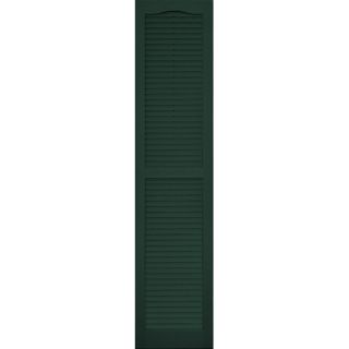 Vantage Midnight Green Louvered Vinyl Exterior Shutter (Common 63 in x 14 in; Actual 62.5 in x 13.875 in)