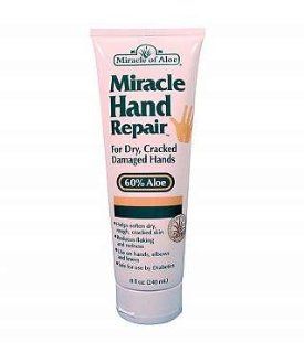 Miracle of Aloe Miracle Hand Repair Cream 8 Oz Relieve Dry, Cracked, Flacking Hands Immediately Therapeutic Formula Contains 60% Ultra Aloe   The Purest Most Potent Form of Whole Leaf Aloe Vera Gel. Fast Acting Relief, Say Good Bye to Dry, Cracked Hands N