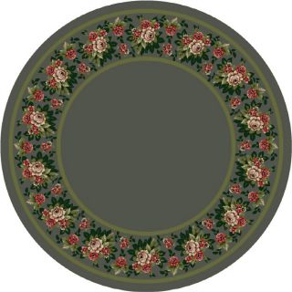 Milliken Imperial Rose 7 ft 7 in x  7 ft 7 in Round Blue Floral Area Rug