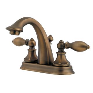 Pfister Catalina Velvet Aged Bronze 2 Handle 4 in Centerset WaterSense Bathroom Sink Faucet (Drain Included)